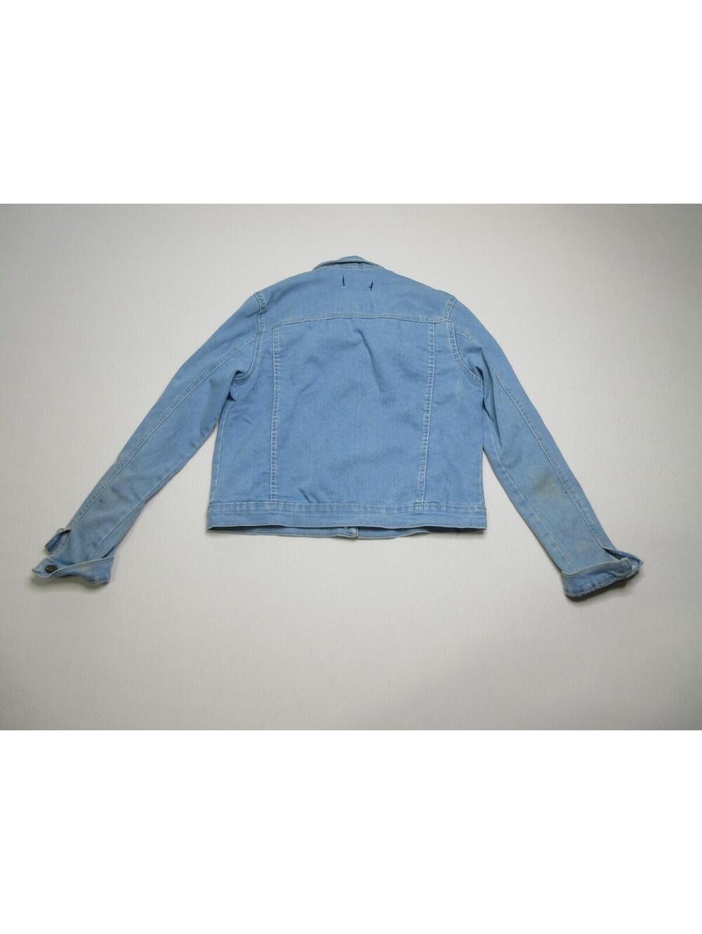 Retal Denim Button-Up Long Sleeve Teens Jacket Chest Pockets Size XL Blue - Picture 5 of 6